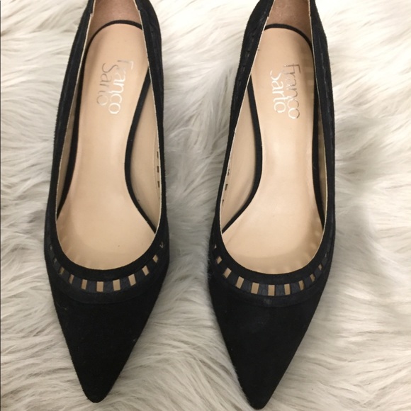 NEW never worn Franco Sarto black suede heels - Picture 2 of 6
